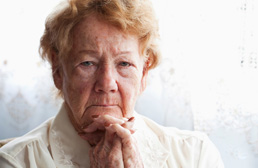 Face of senior woman