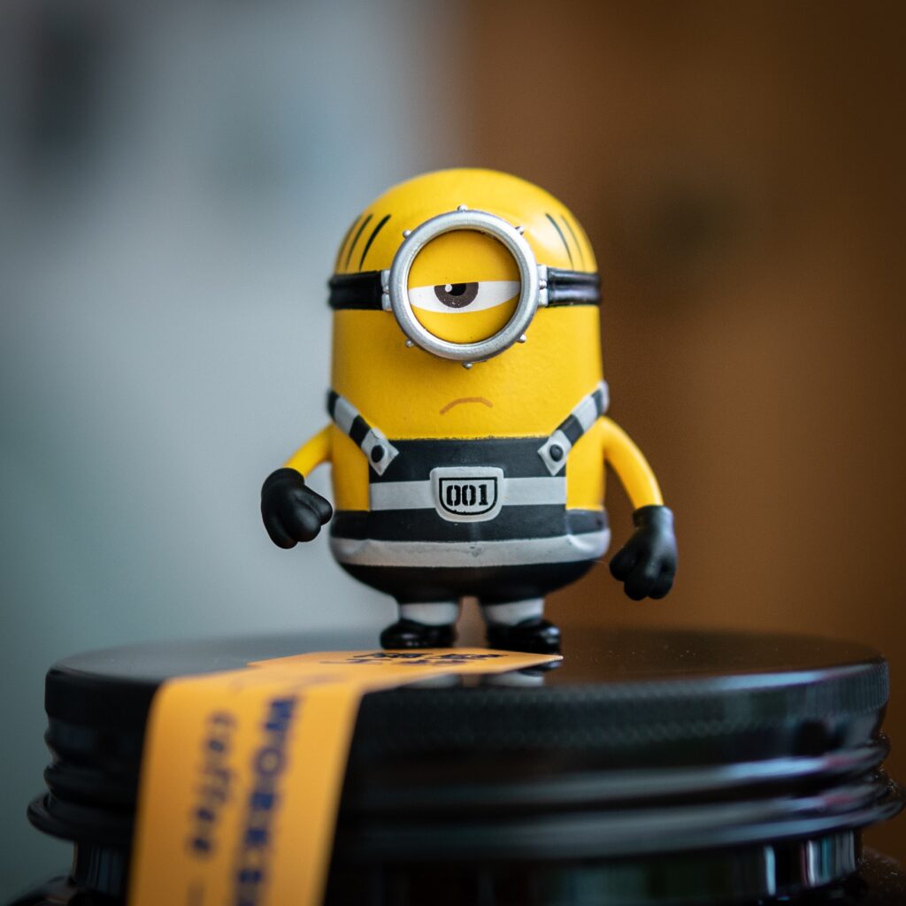 A picture of a toy minion from Unsplash.