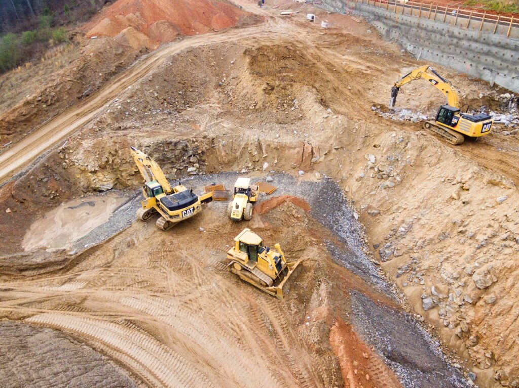 aerial view of mining site in Atlanta