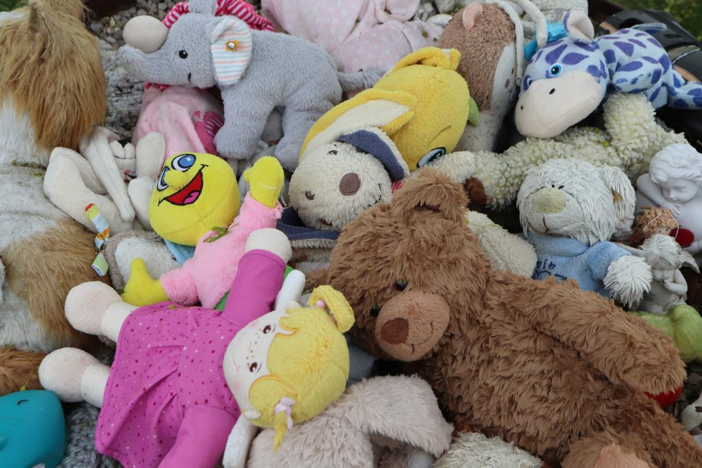 A collection of stuffed animals