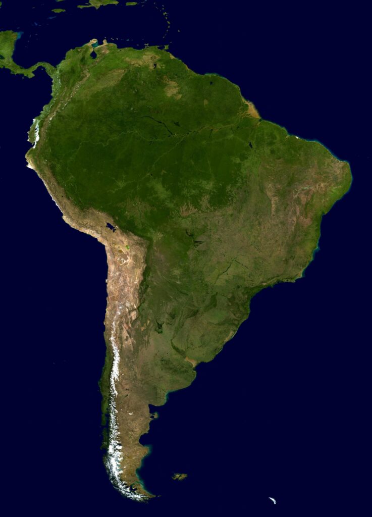 map of South America